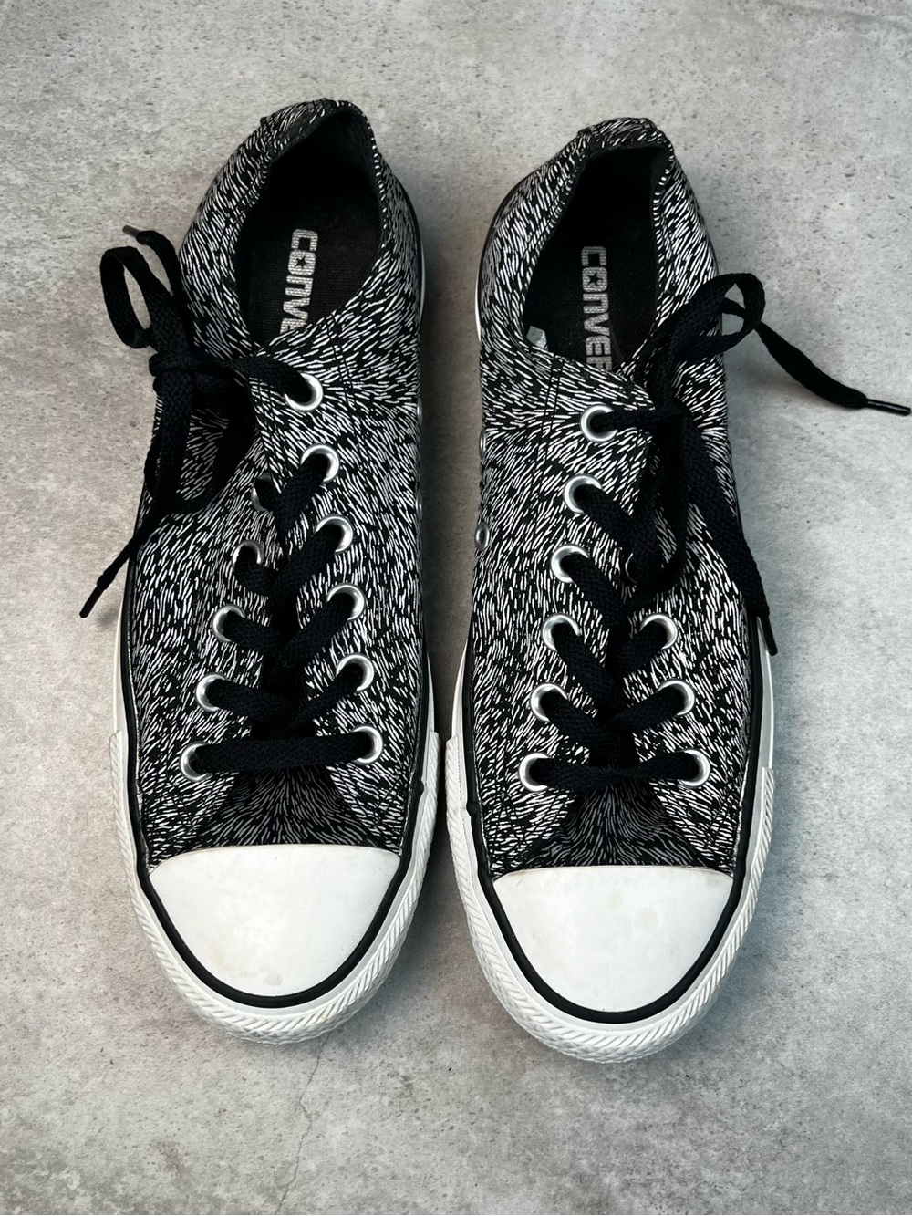 Converse Kids Black & White Low Top Sneakers